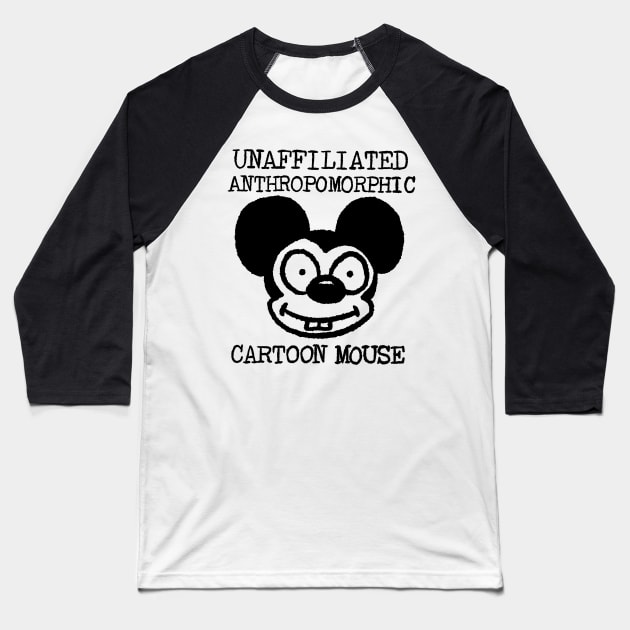 Unaffiliated Anthropormorphic Cartoon Mouse Baseball T-Shirt by DasFrank